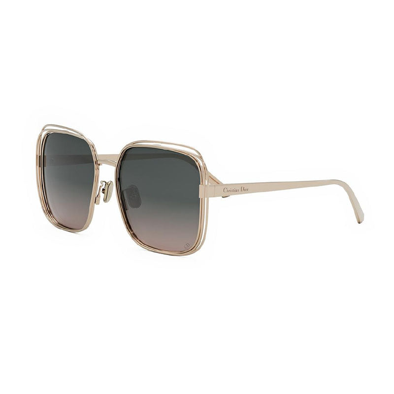 Dior Sunglasses Square Full Rim, Gold Frame and Grey Gradient Lens DIORFILDIORS1UD0AL