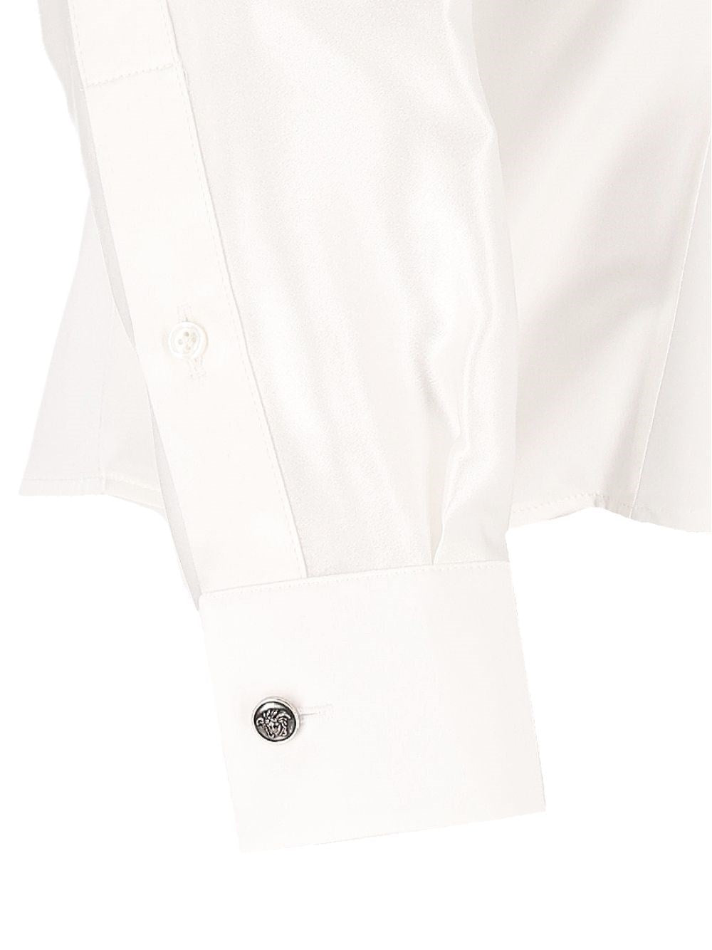 Versace Women Cotton Poplin Shirt With Embroidered Collar