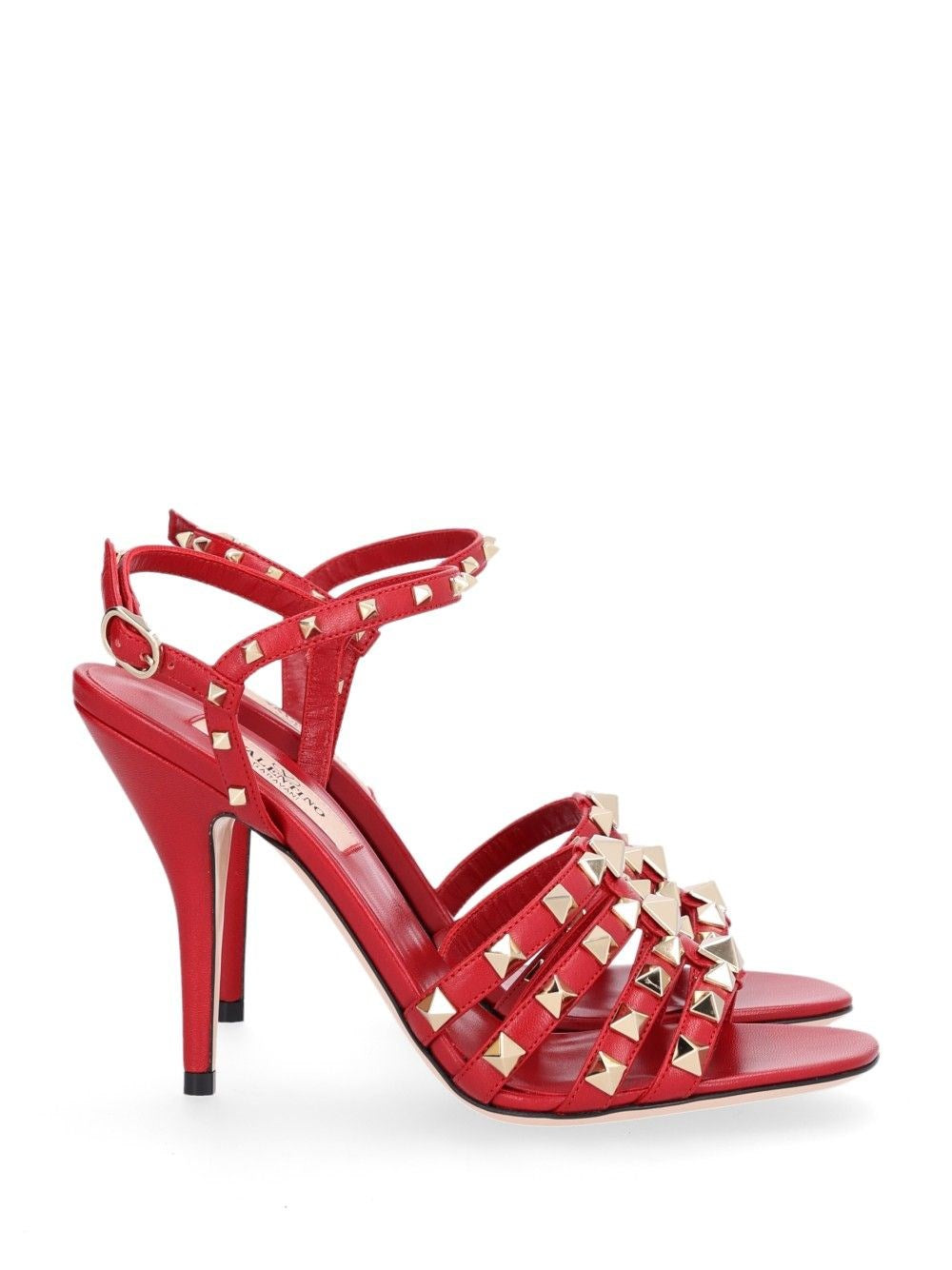 Valentino Garavani Women Rockstud Kidskin Sandal 100Mm