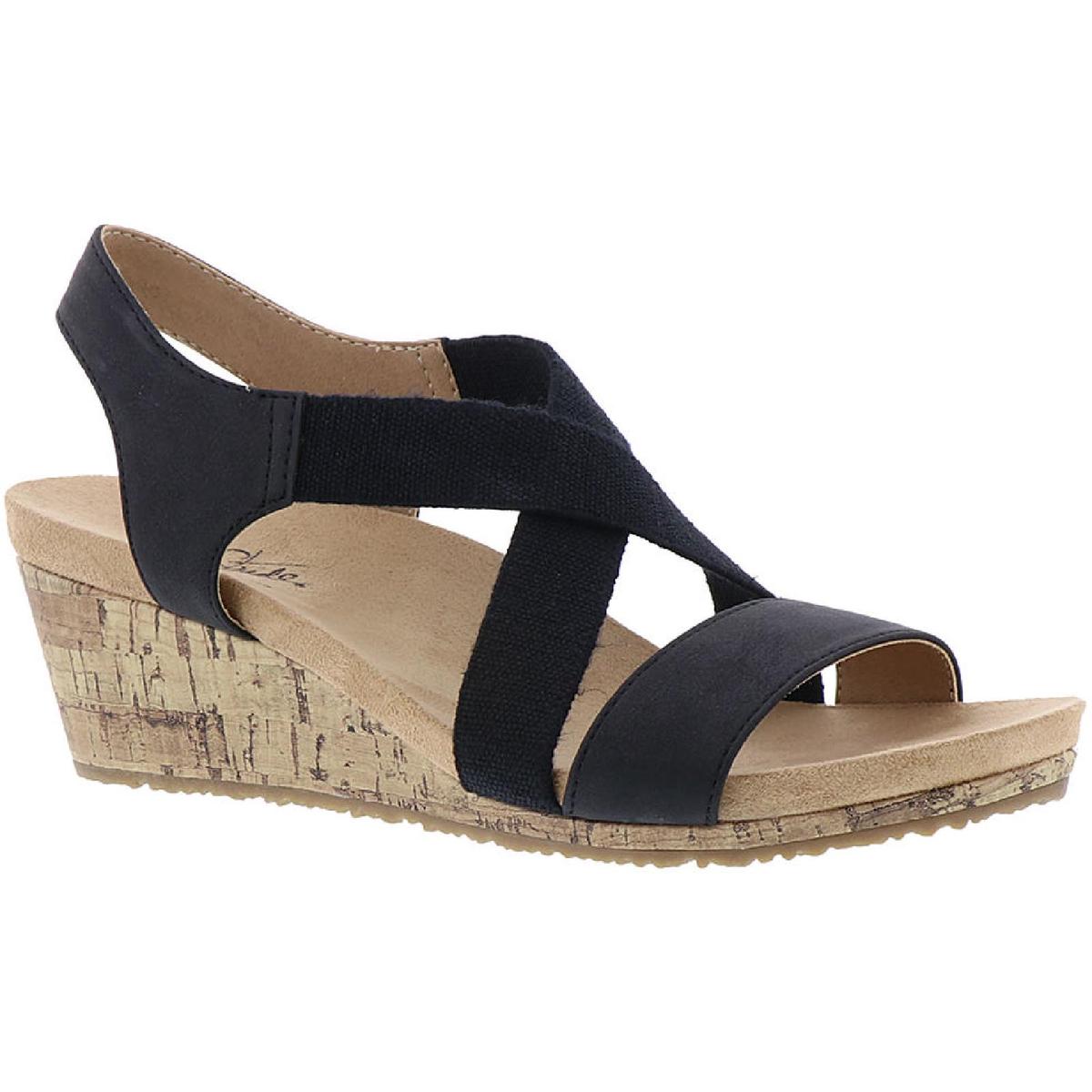Mexico Womens Laceless Slip On Wedge Sandals