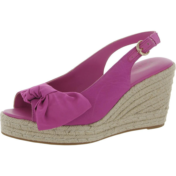 Bettina Womens Peep-Toe Slingback Wedge Sandals