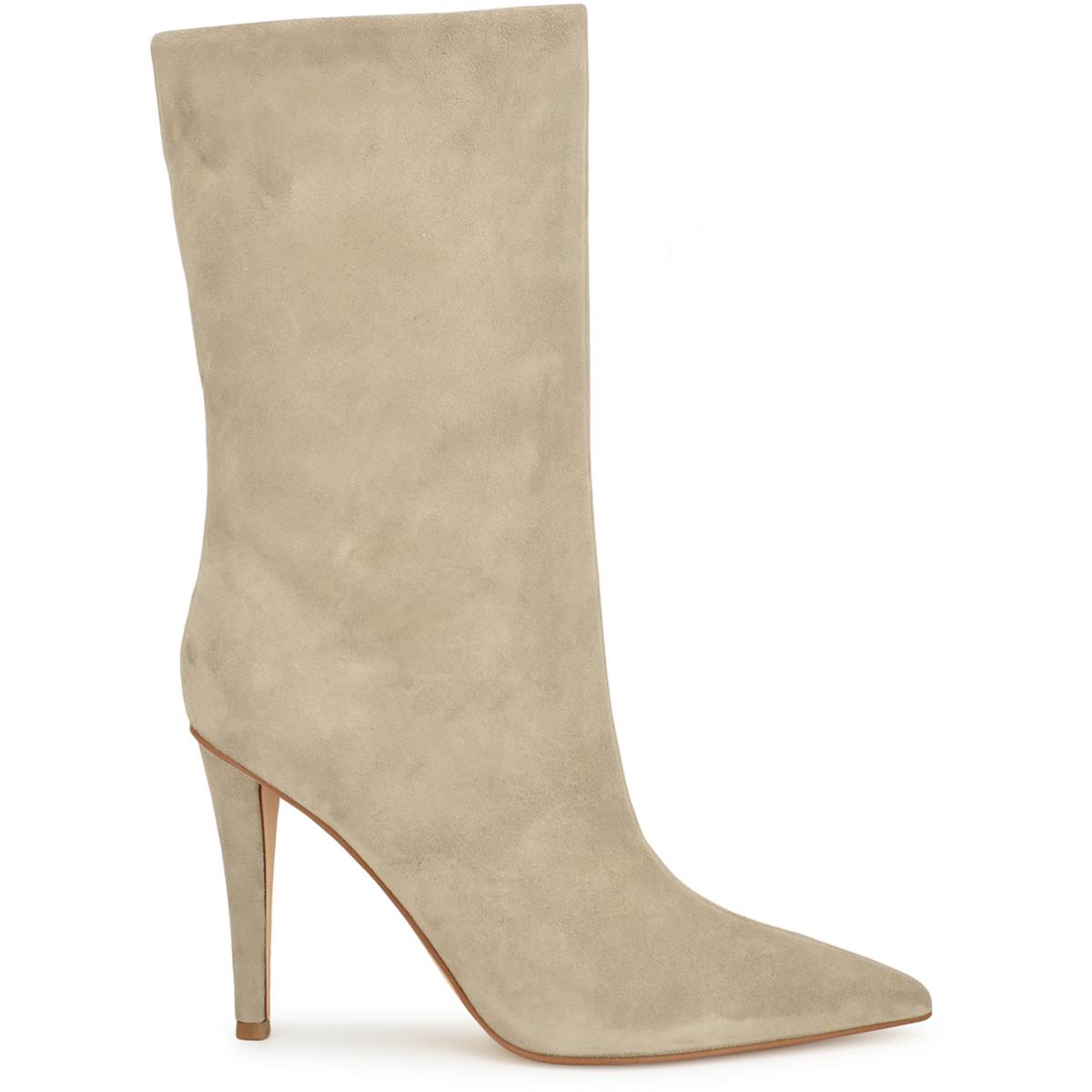 Frenchi Womens Heels Pumps Mid-Calf Boots