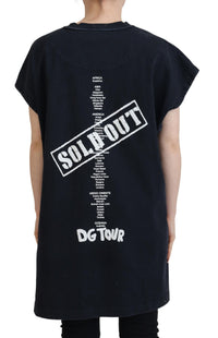 Dolce & Gabbana Black D&G Fashion Round Neck Cotton Women's T-shirt