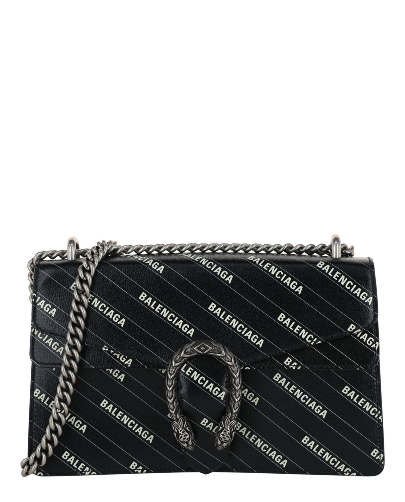 Gucci Womens X Balenciaga Logo Print Dionysus Shoulder Bag