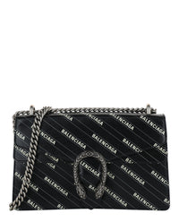 Gucci Womens X Balenciaga Logo Print Dionysus Shoulder Bag