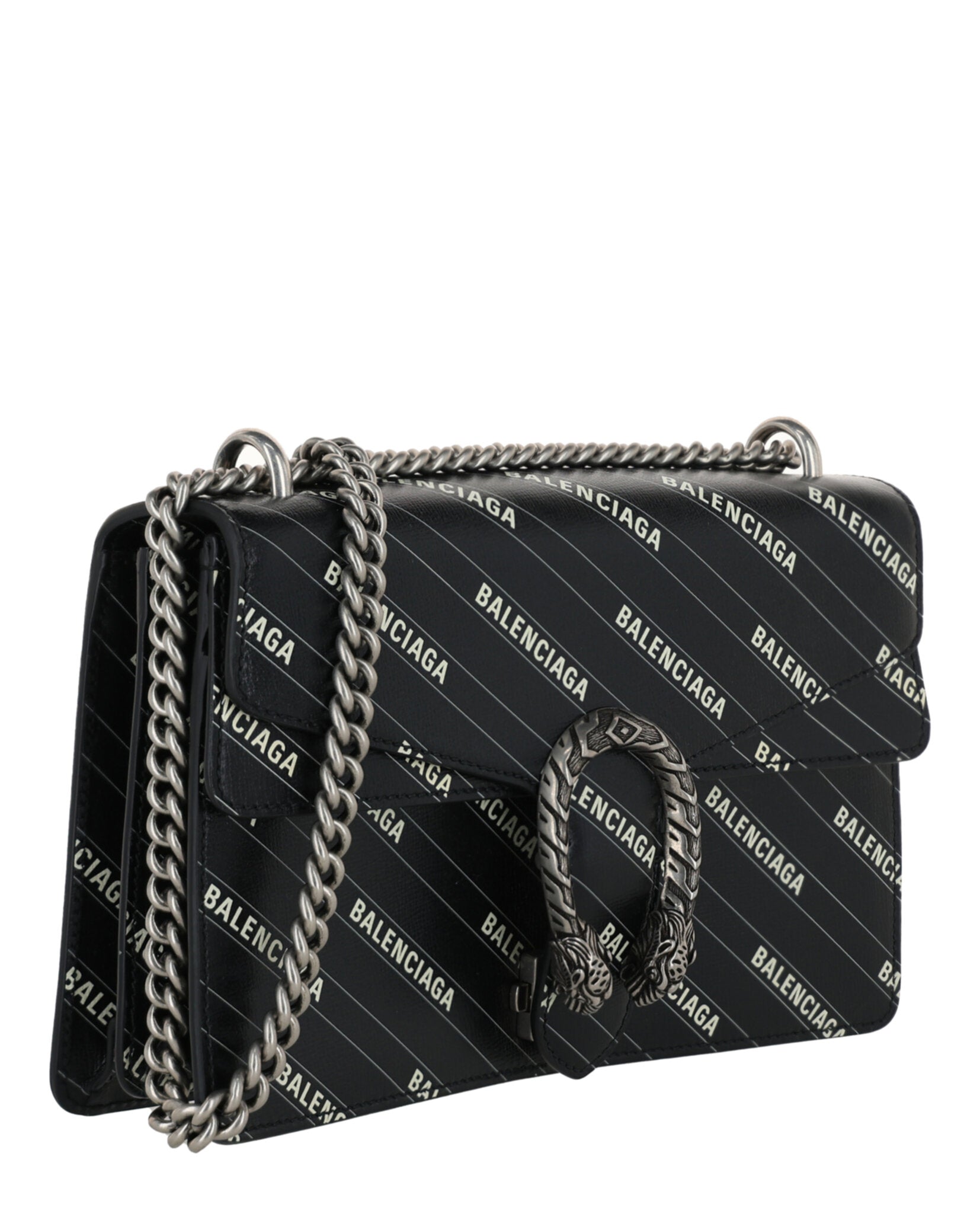 Gucci Womens X Balenciaga Logo Print Dionysus Shoulder Bag