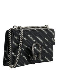 Gucci Womens X Balenciaga Logo Print Dionysus Shoulder Bag