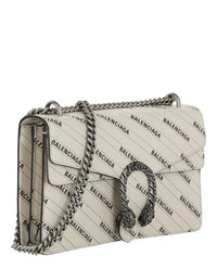 Gucci Womens X Balenciaga Logo Print Dionysus Shoulder Bag