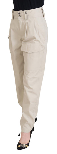 Dolce & Gabbana Beige High Waist Women Women's Pants