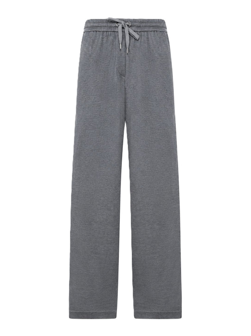Brunello Cucinelli Brunello Cucinelli Women Wide Leg Trousers With Drawstring