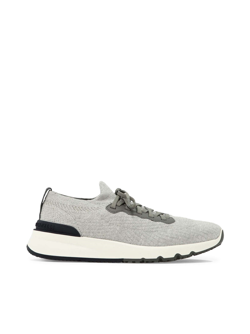 Brunello Cucinelli Men Knitted Low Top Sneakers