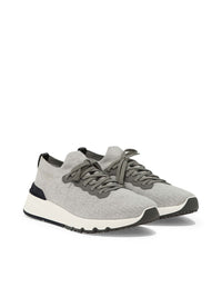 Brunello Cucinelli Men Knitted Low Top Sneakers