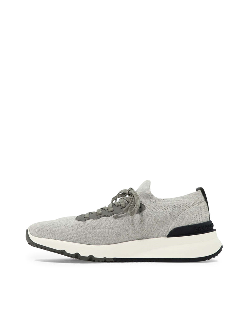 Brunello Cucinelli Men Knitted Low Top Sneakers