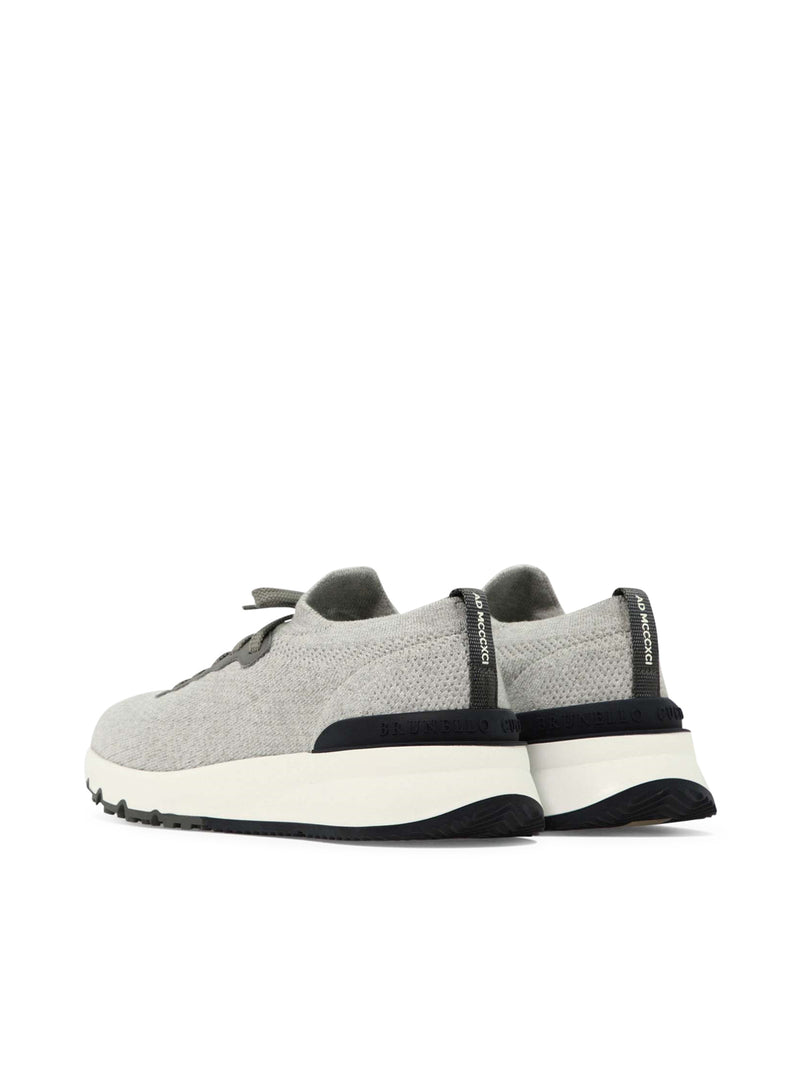 Brunello Cucinelli Men Knitted Low Top Sneakers