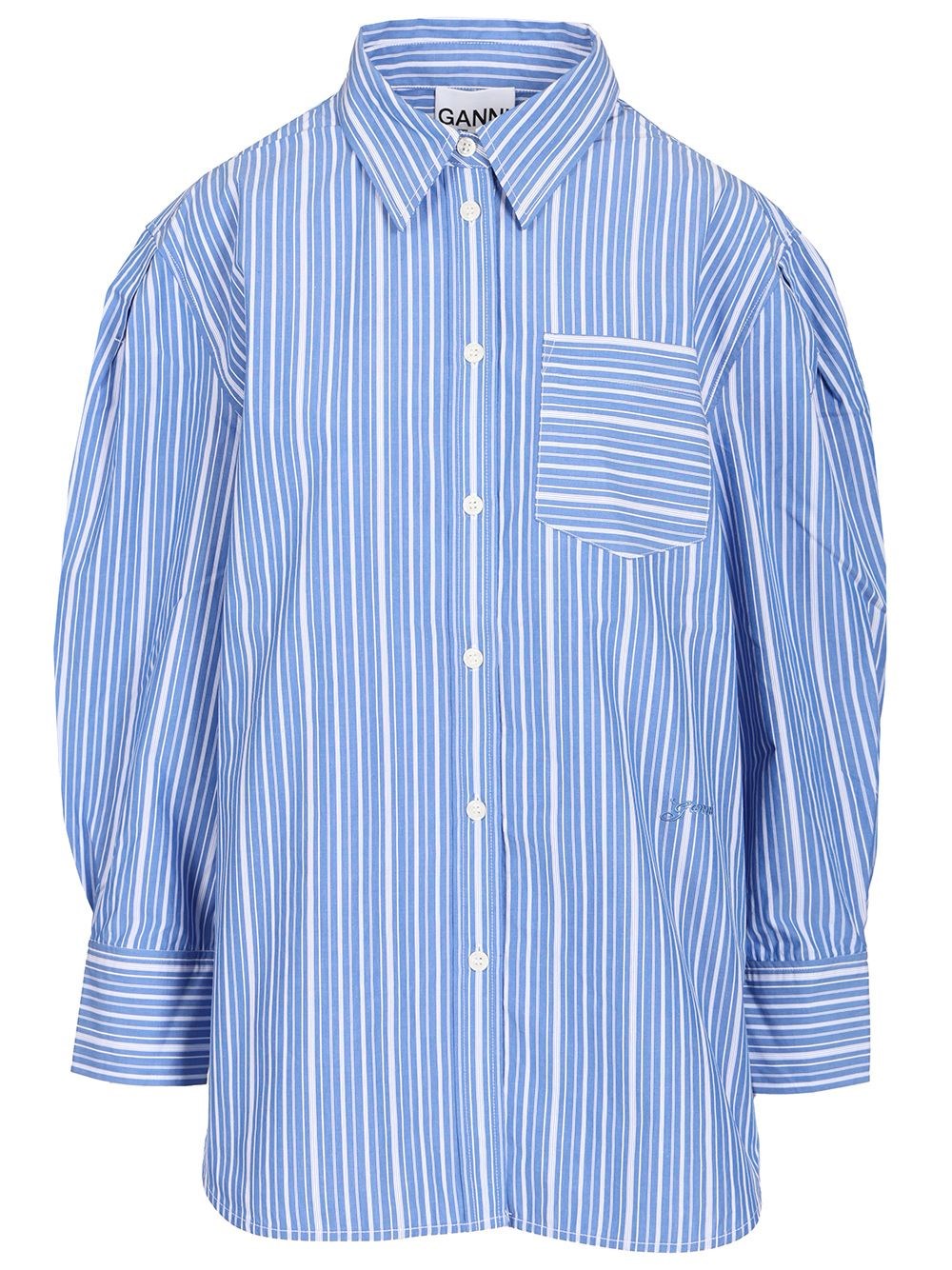 Ganni Women Striped Shirt
