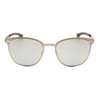 IC! Berlin Sunglasses Round Full Rim, Bronze/Grey Frame and Quiksilver Mirror Lens ANDREARM1444030