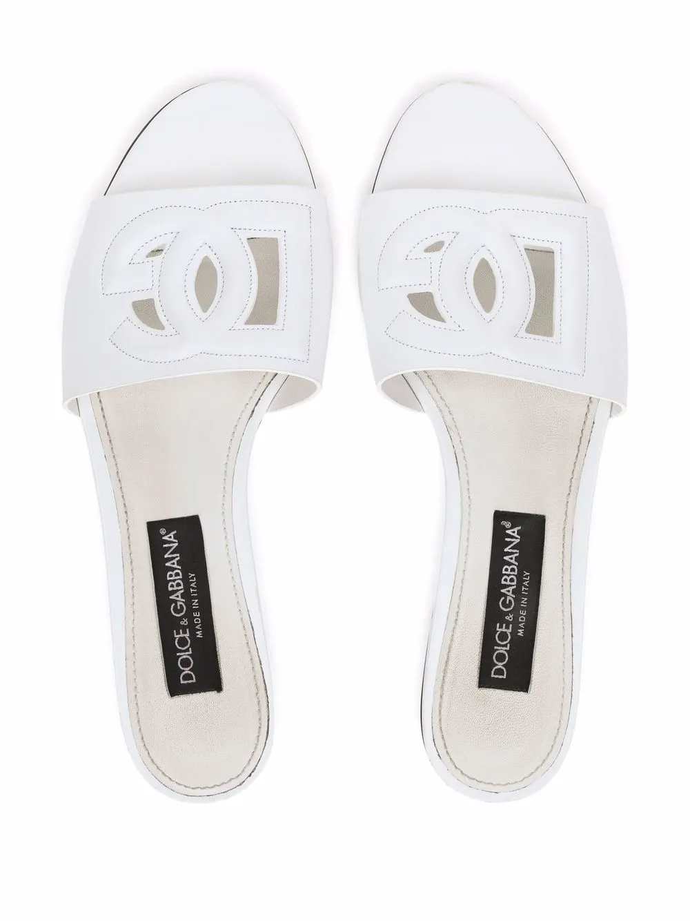 DOLCE & GABBANA Dolce & Gabbana Women Leather Sandals With Dg Logo