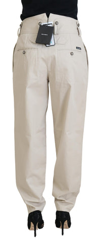 Dolce & Gabbana Beige Cotton Women Cargo Women's Pants