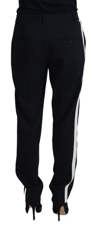 Dolce & Gabbana Black Tapered Women Wool Women's Pants