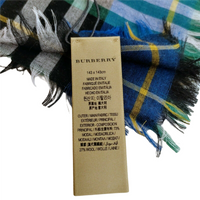 Burberry Canyan Blue Castleford Check Light Weight Large Scarf Shawl
