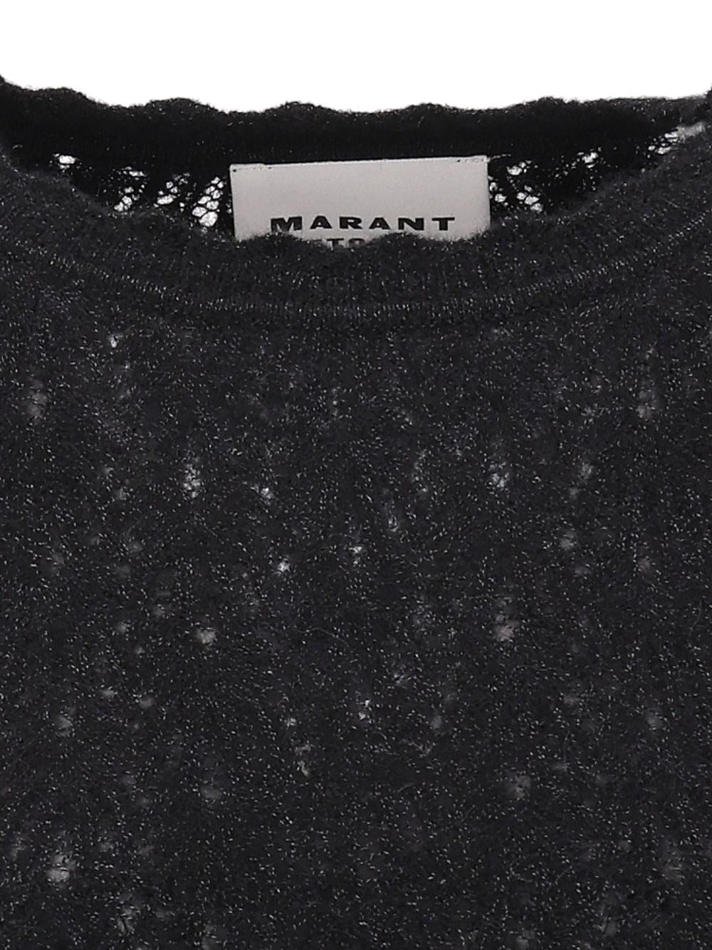 Marant Etoile Women "Obeline-Gb" Open-Work Crewneck Sweater