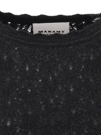 Marant Etoile Women "Obeline-Gb" Open-Work Crewneck Sweater