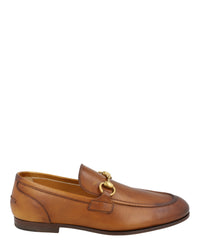 Gucci Gucci Mens Jordaan Leather Loafers
