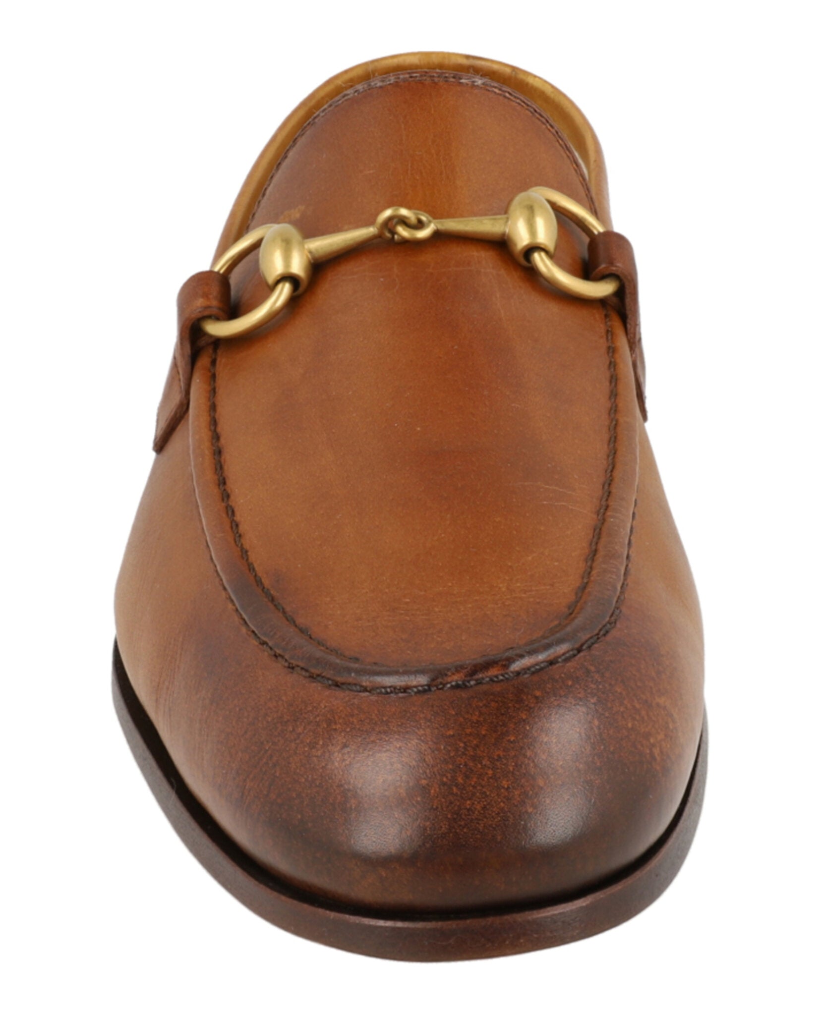 Gucci Gucci Mens Jordaan Leather Loafers