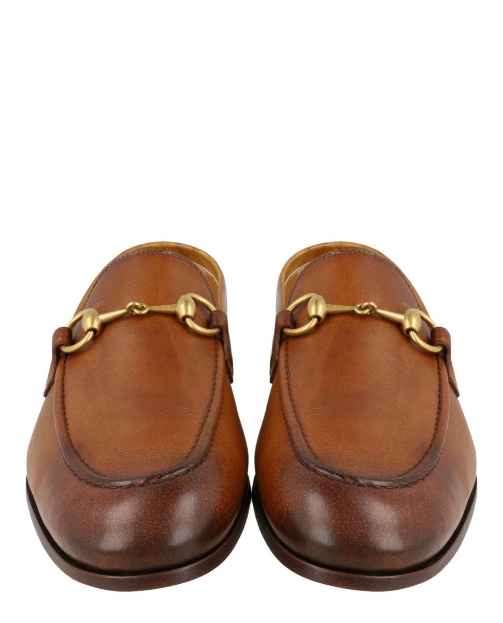 Gucci Gucci Mens Jordaan Leather Loafers