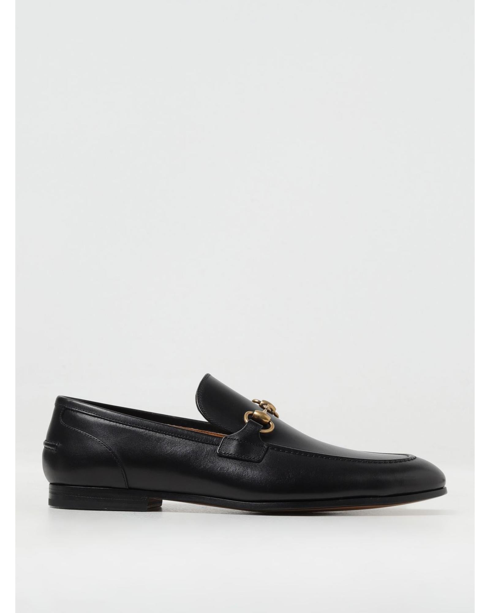 Gucci Horsebit Loafer Leather Casual Men Black 6.5 Black