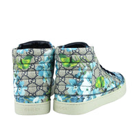 Gucci Gucci Men's Bloom Print Supreme GG Blue Canvas Hi Top Sneaker Shoes