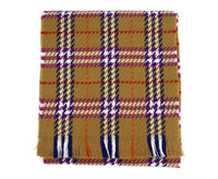 Burberry Women's Antique Multicolour Vintage Check Extra Fine Merino Wool Scarf Multicolor