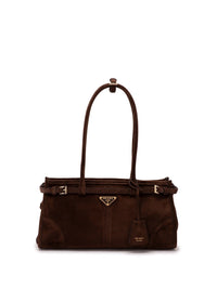 Prada Women Prada Bonnie Medium Suede Bag