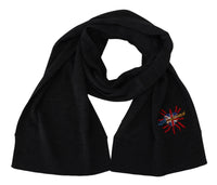 Dolce & Gabbana Dolce & Gabbana Black Sacred Heart #DGLovesLondon Wrap Women's Scarf