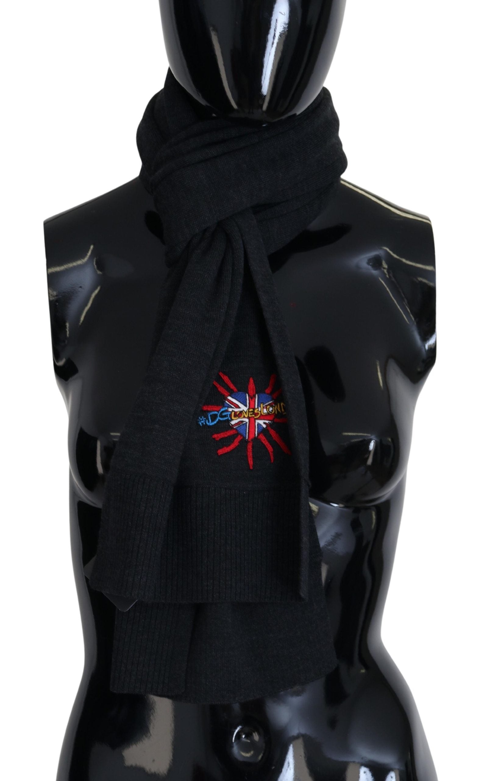 Dolce & Gabbana Dolce & Gabbana Black Sacred Heart #DGLovesLondon Wrap Women's Scarf