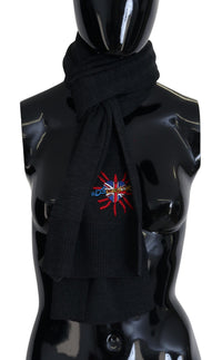 Dolce & Gabbana Dolce & Gabbana Black Sacred Heart #DGLovesLondon Wrap Women's Scarf