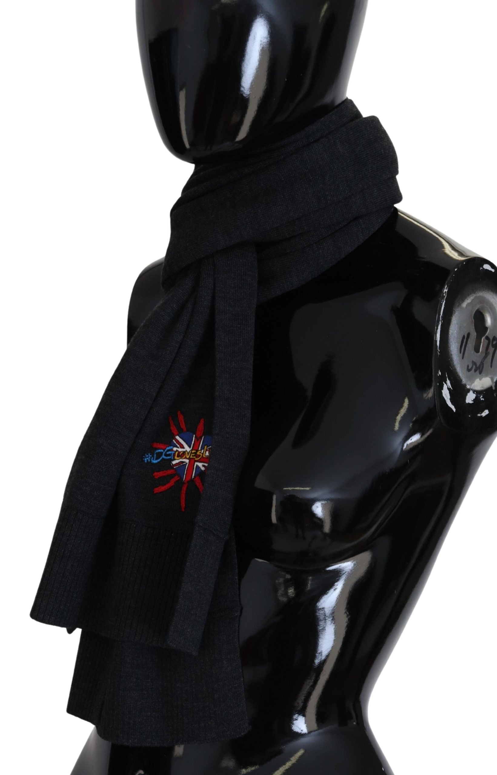 Dolce & Gabbana Dolce & Gabbana Black Sacred Heart #DGLovesLondon Wrap Women's Scarf