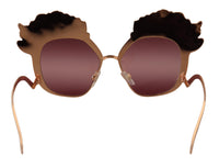 Dolce & Gabbana Dolce & Gabbana Pink Gold Rose Sequin Embroidery DG2202 Women's Sunglasses