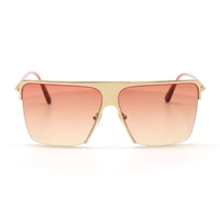 Tom Ford Sunglasses Square Semi Rim, Rose Gold Frame and Bordeaux Gradient Lens FT084028T