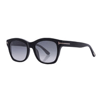 Tom Ford Sunglasses Cat Eye Full Rim, Shiny Black Frame and Gradient Burgundy Polarized Lens FT061401H