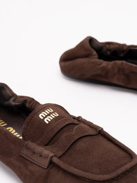 Miu miu Miu Miu Women Ruches Suede Loafers