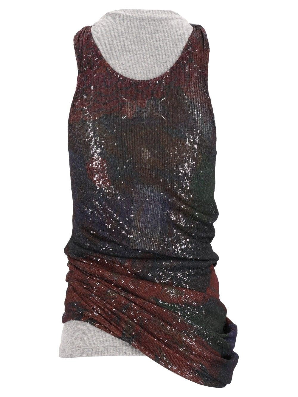 Maison Margiela Women Printed Draped Top