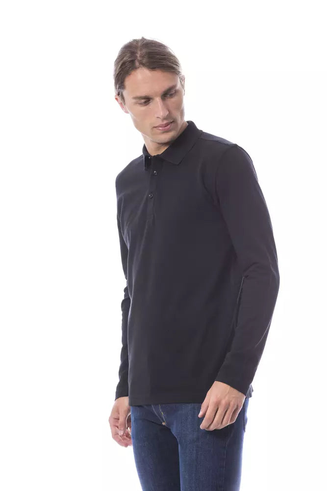 Verri Black Cotton Men Polo Men's Shirt