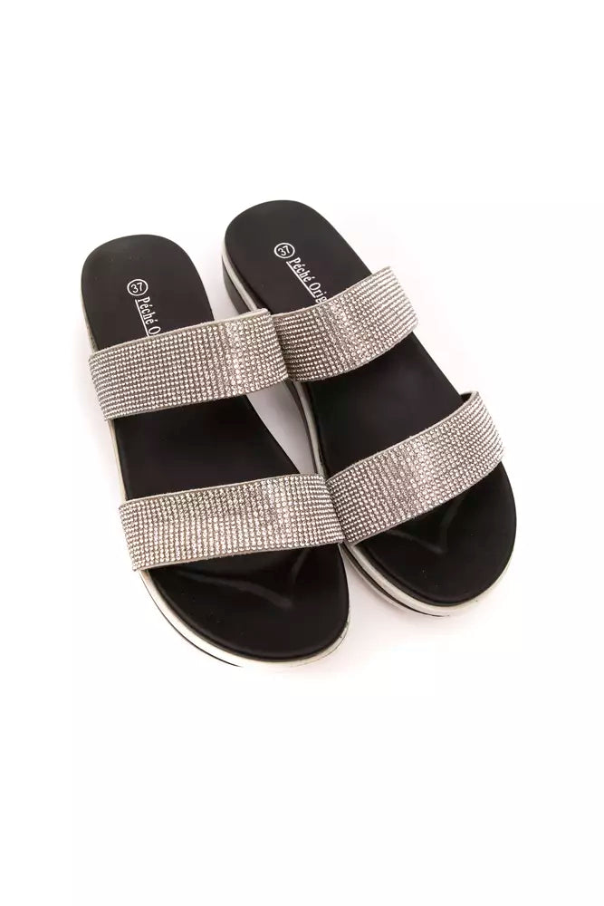 Péché Originel Silver Textile Women Women's Sandal