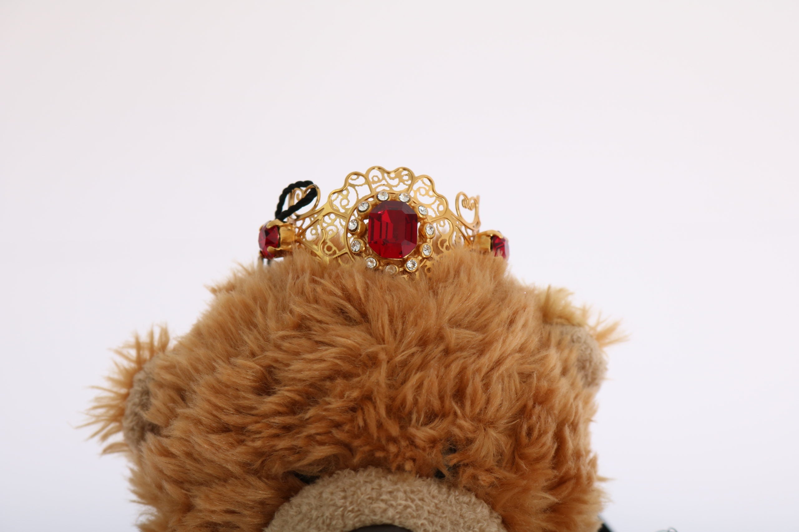 Dolce & Gabbana Dolce & Gabbana Teddy Bear Gold Crystal  Crown Tiara Diadem Hair Women's Band