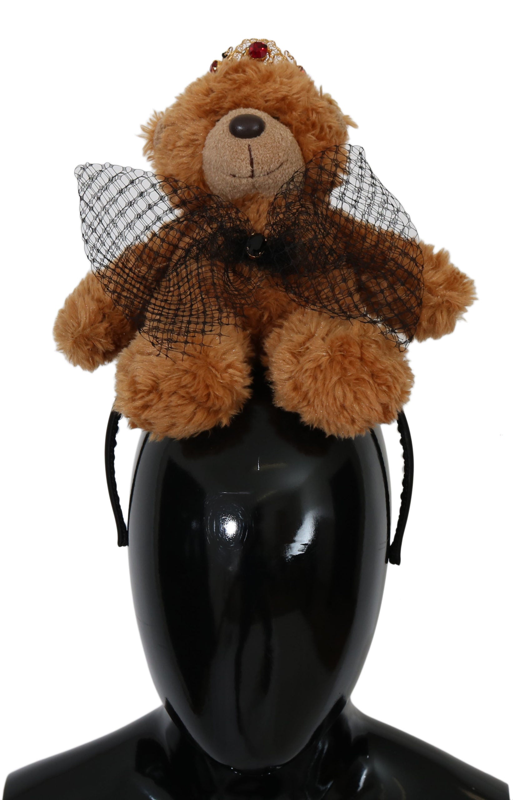 Dolce & Gabbana Dolce & Gabbana Teddy Bear Gold Crystal  Crown Tiara Diadem Hair Women's Band