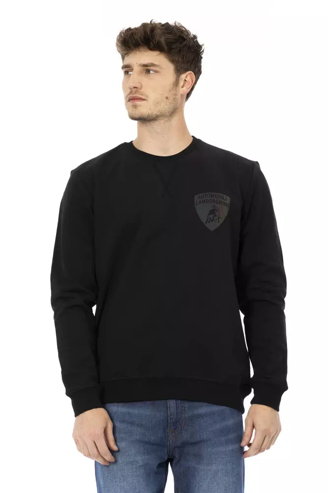 Automobili Lamborghini Black Cotton Men Men's Sweater