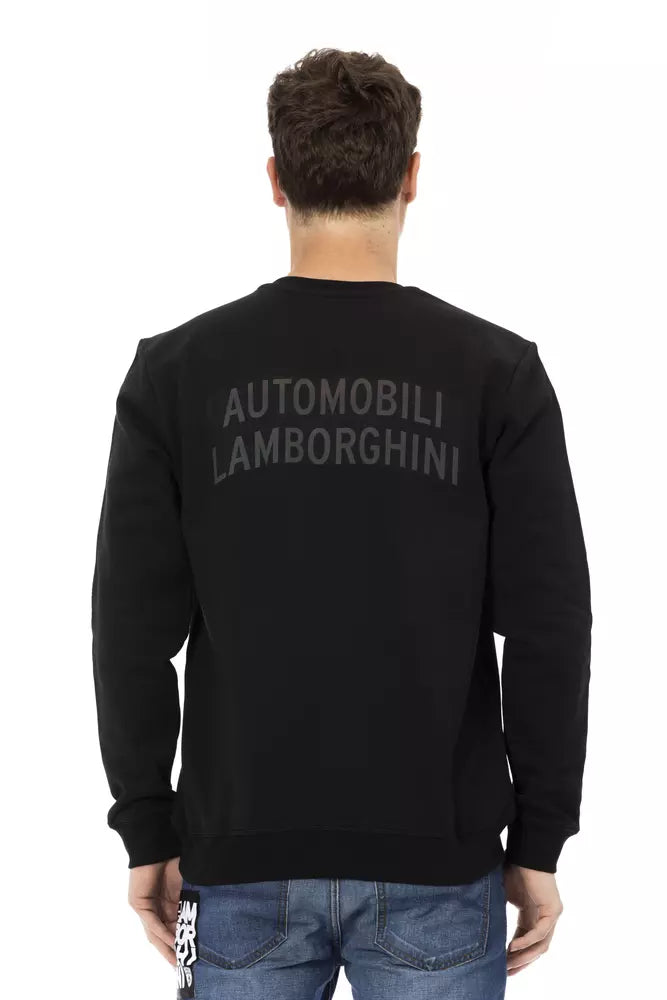 Automobili Lamborghini Black Cotton Men Men's Sweater