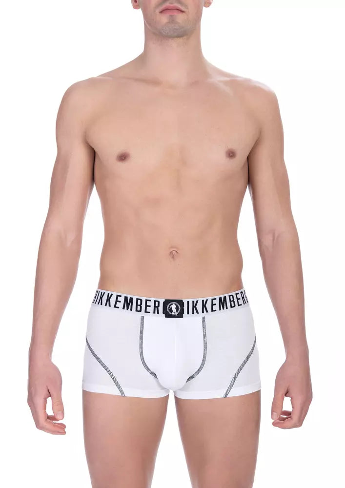 Bikkembergs White Cotton Men Men's Trunk