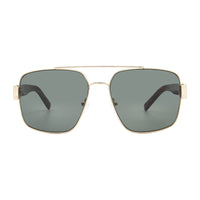MCM Sunglasses Aviator Full Rim, Gold Frame and Green Lens MW000832N